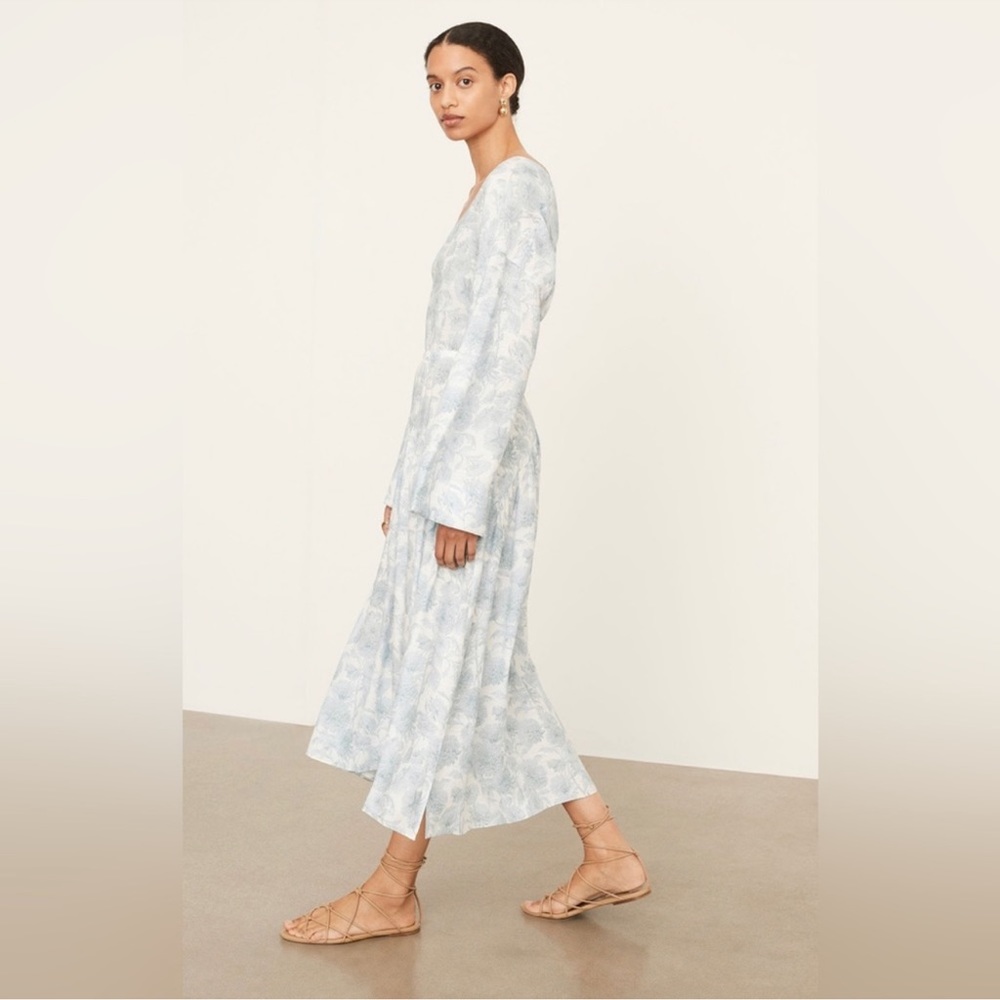 Dahlia Long Sleeve Double V-Neck Dress NWT $425 Size Medium